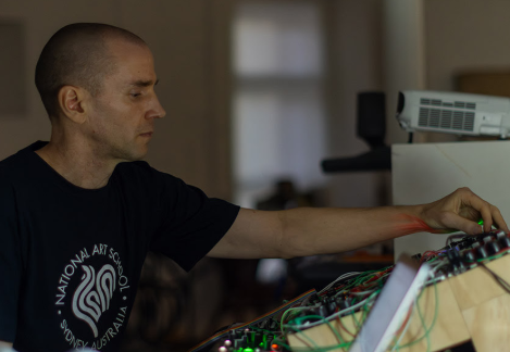 Ben Denham and Peter Blamey performing at DRAW Space