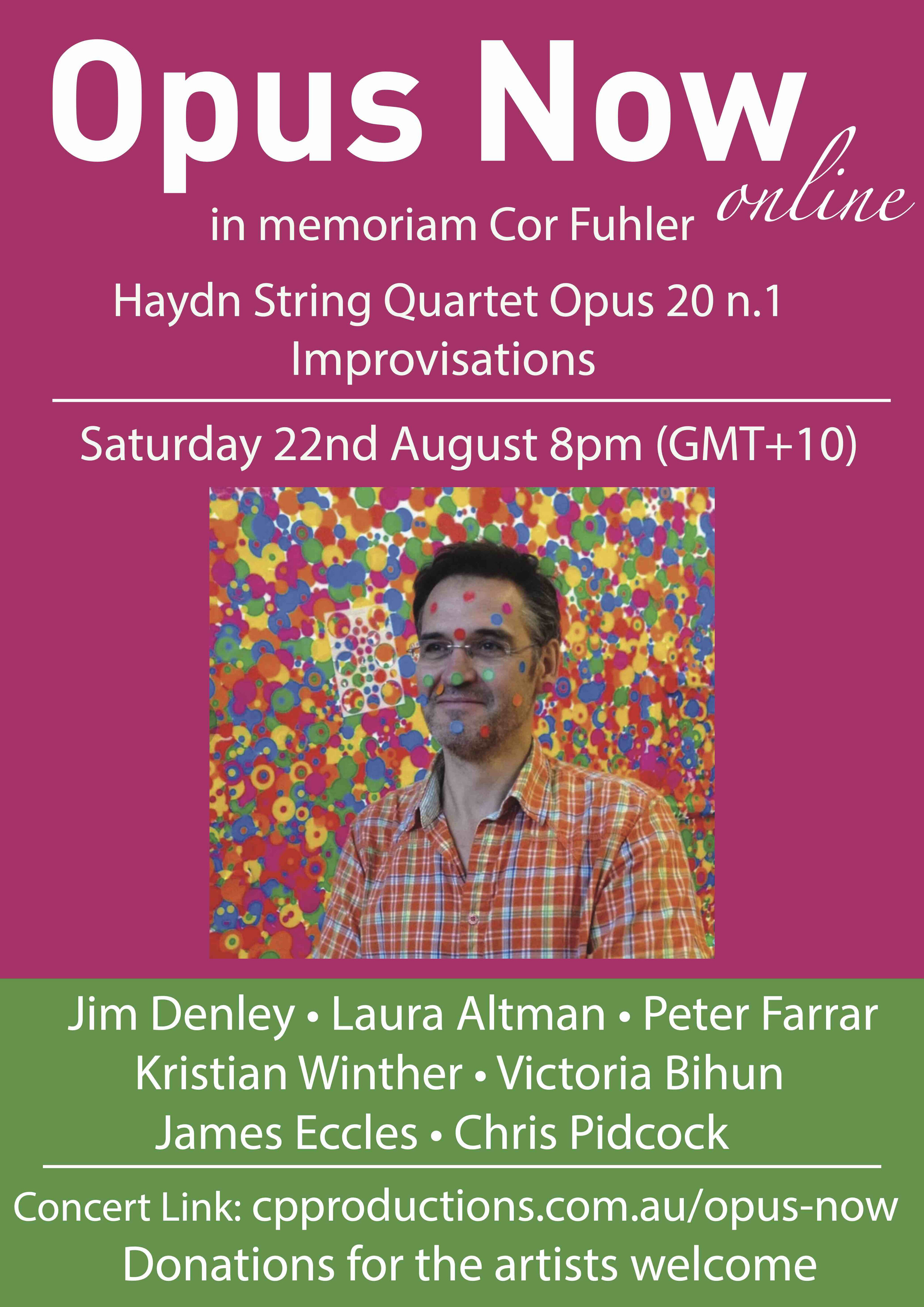 Opus Now Online ‘in memoriam Cor Fuhler’ Live-stream concert