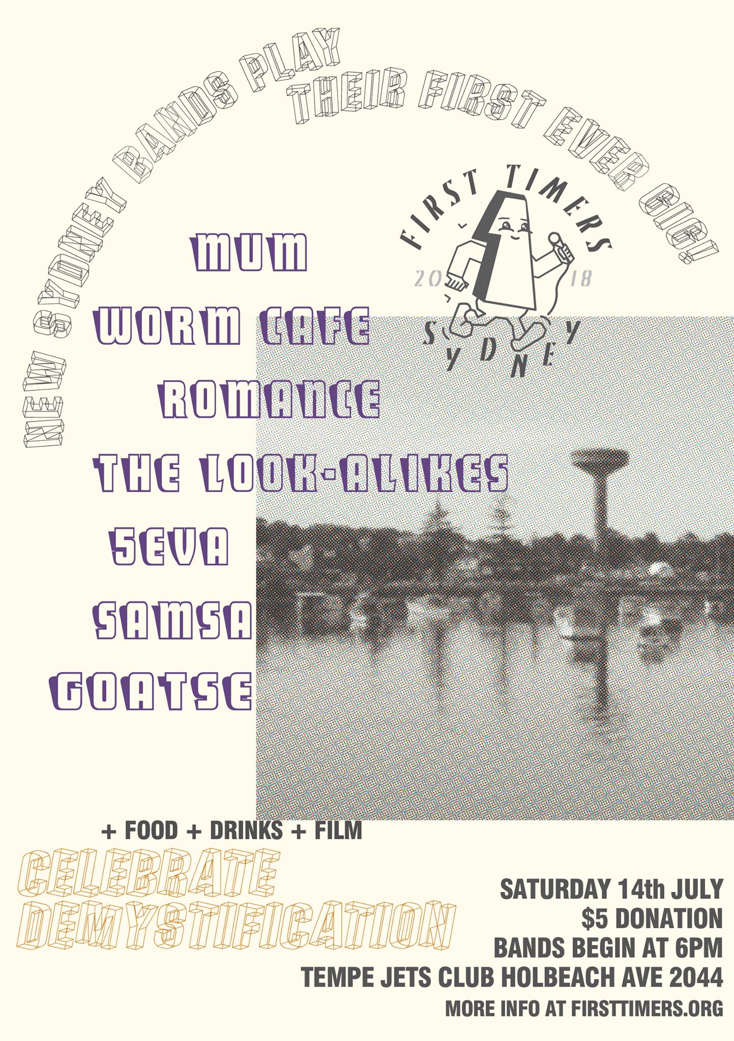 First Timers Sydney! A gig where every band plays their 1st set.