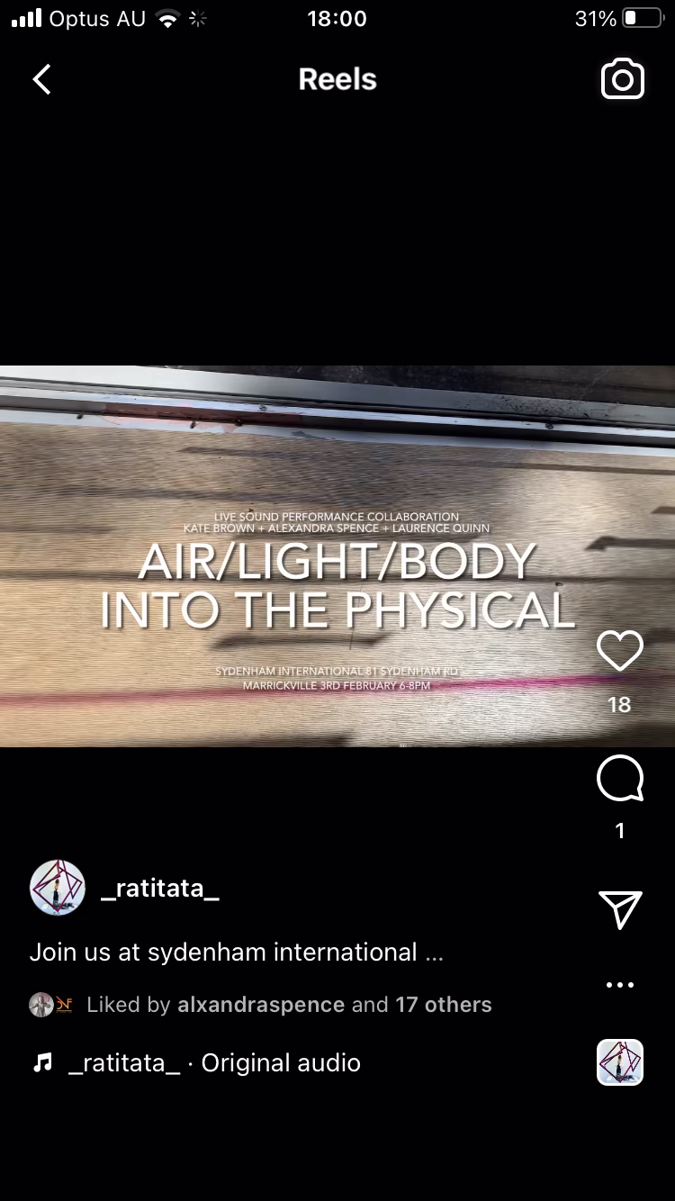 AIR/LIGHT/BODY into the Physical - Performance