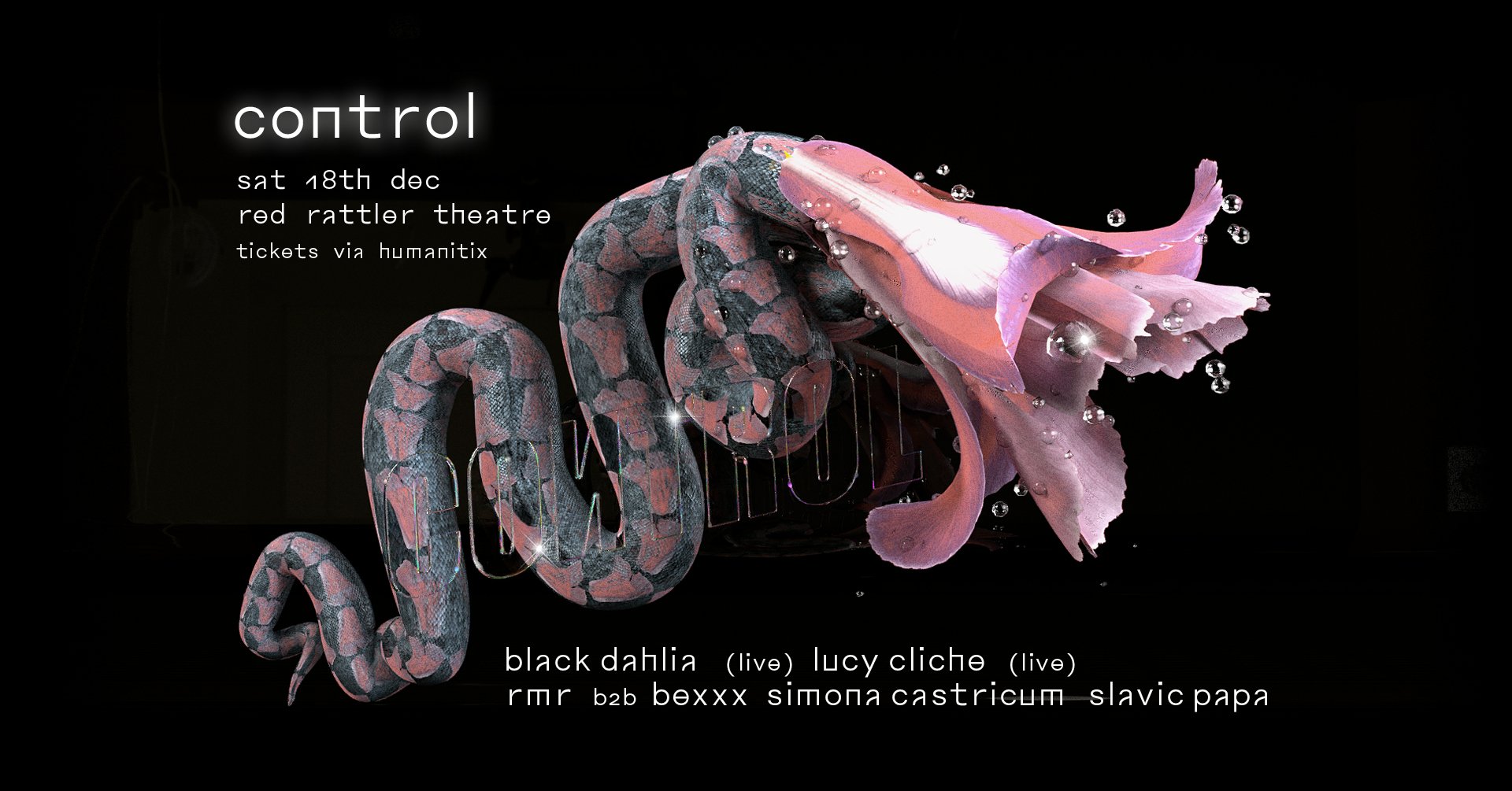 CONTROL returns w/ Simona Castricum (DJ set), Lucy Cliché (Live), Black Dahlia (Live)...+++more