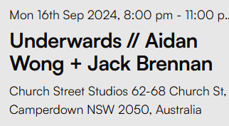 Underwards // Aidan Wong + Jack Brennan