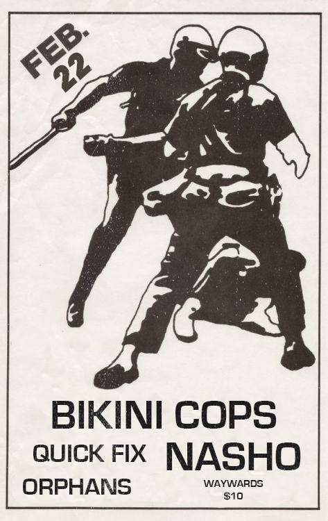 Urge Presents: Bikini Cops (WA), Nasho, Quick Fix, Orphans