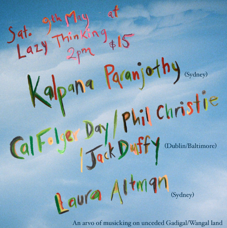 Cal Folger Day / Phil Christie / Jack Duffy + Kalpana Paranjothy + Laura Altman