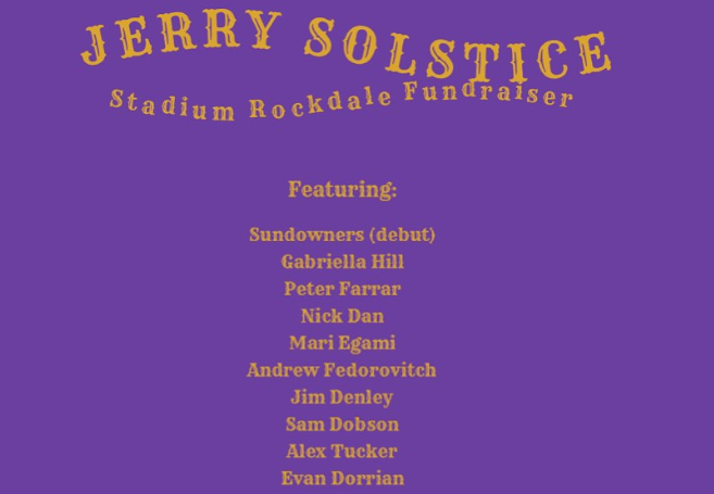 Jerry Solstice - Stadium Rockdale Fundraiser